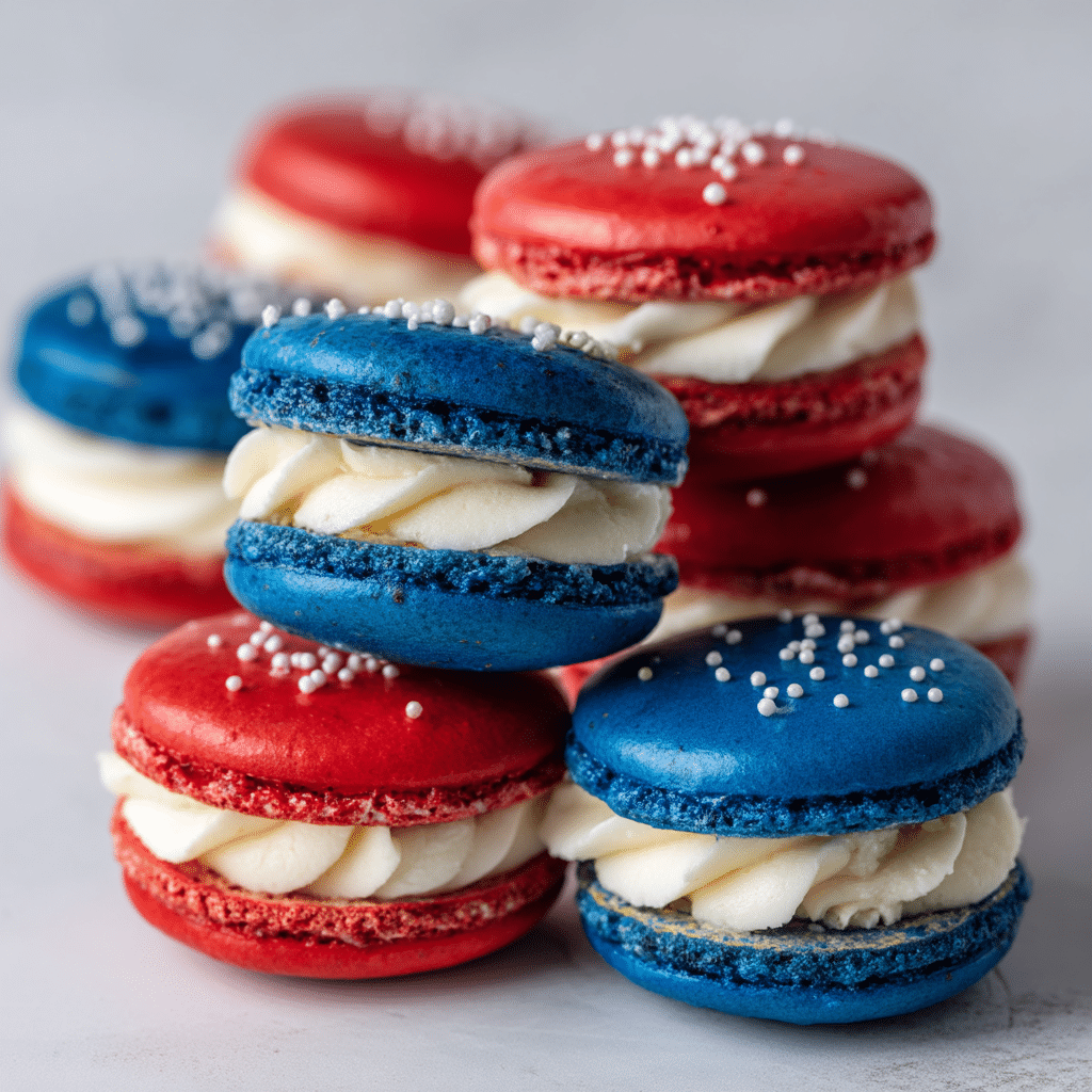 4th of July Macarons