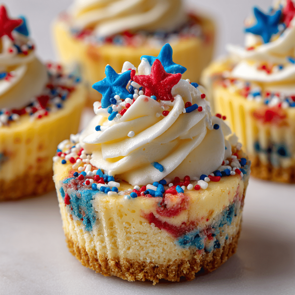 Patriotic Mini Cheesecakes