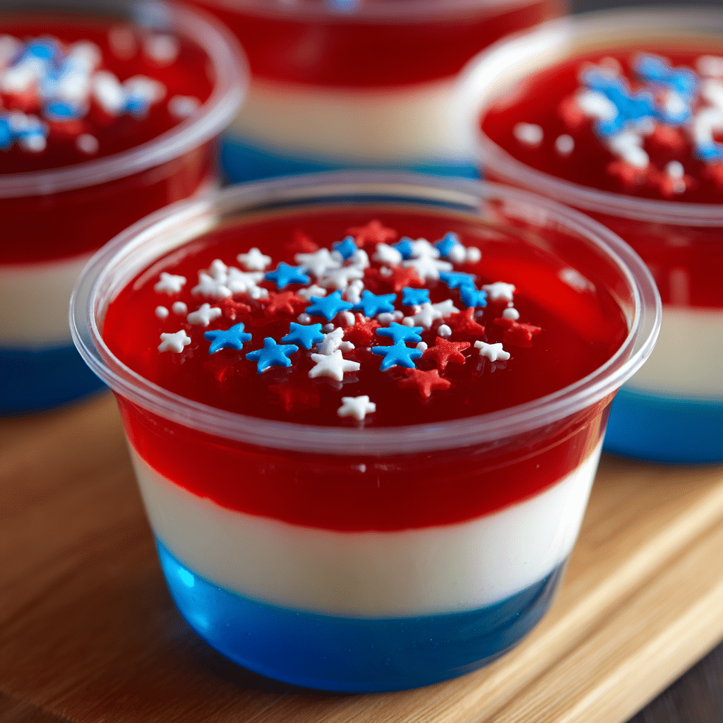 Red White & Blue American Flag Jello Shots
