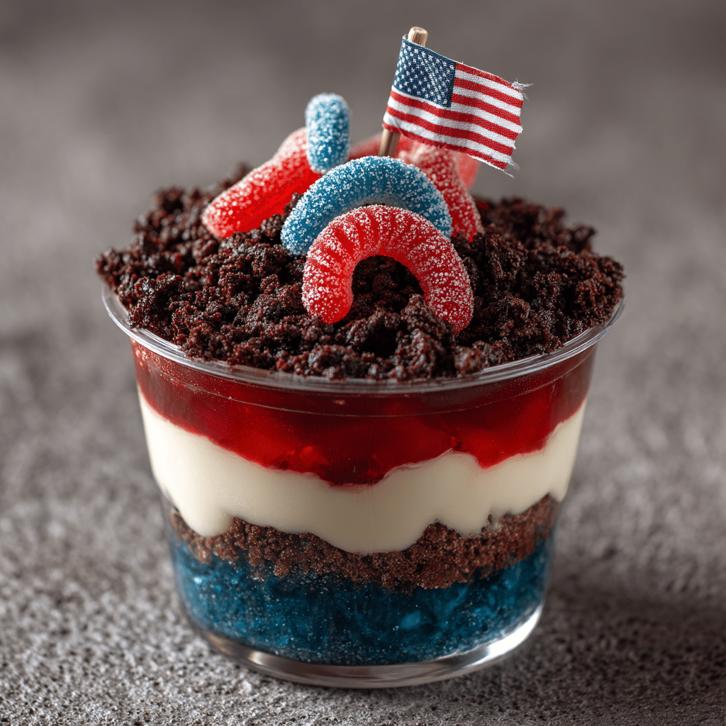 Red, White and Blue Dirt Cups