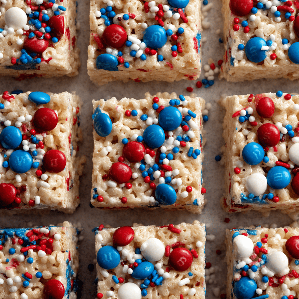Red White and Blue Rice Krispie Treats