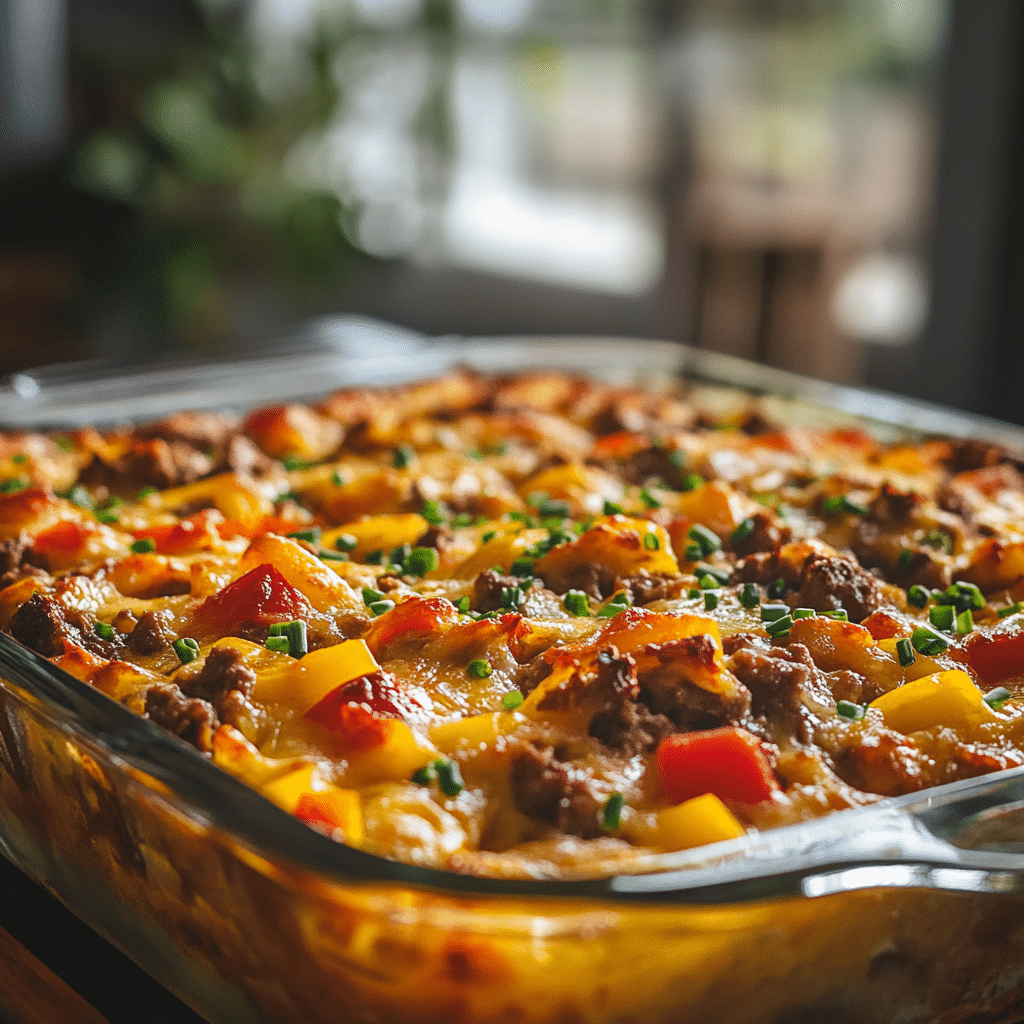 Easy Philly Cheese Steak Casserole Recipe