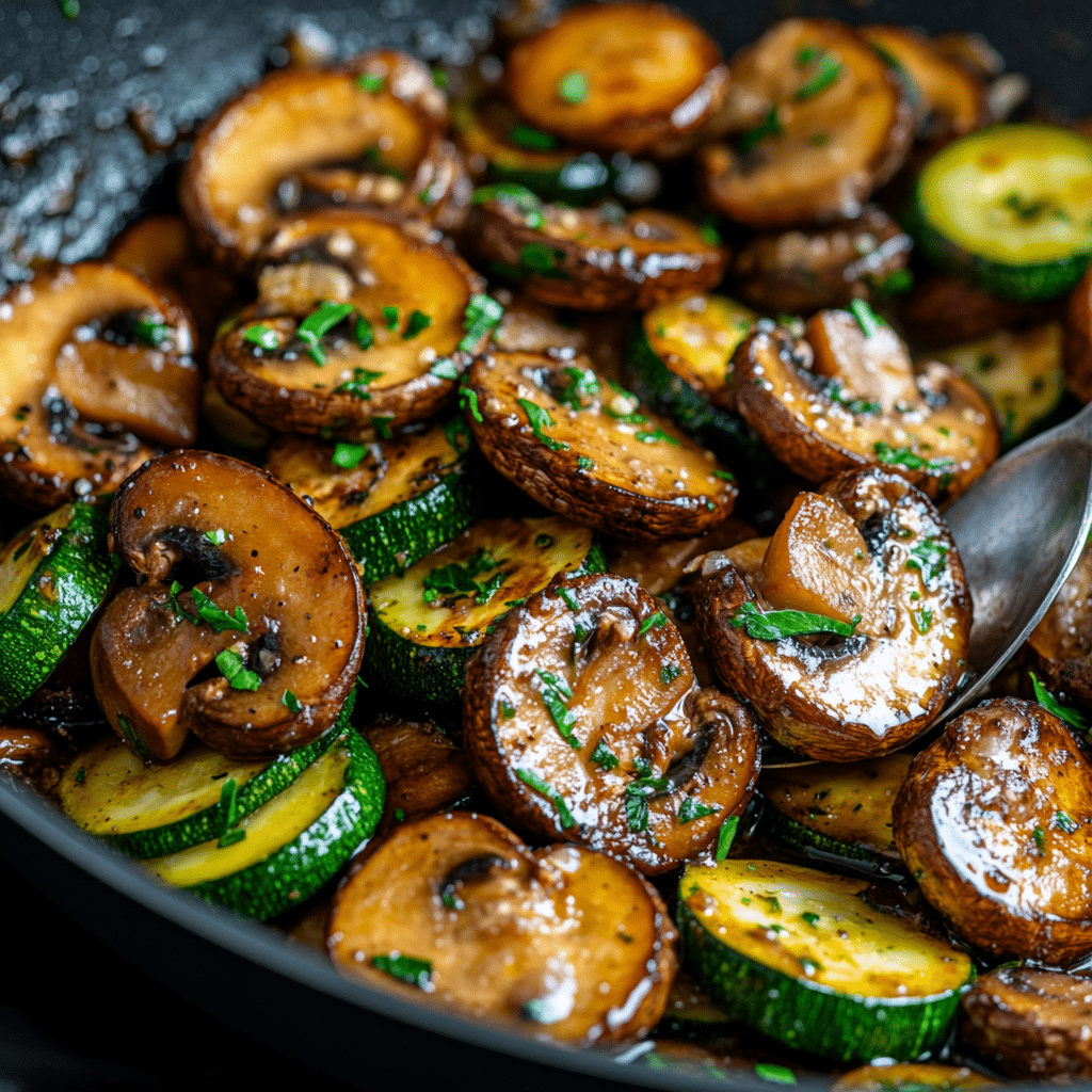 Skillet Zucchini and Mushrooms