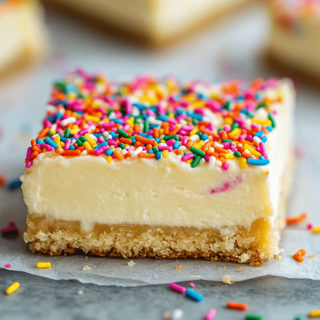 Sugar Cookie Cheesecake Bars