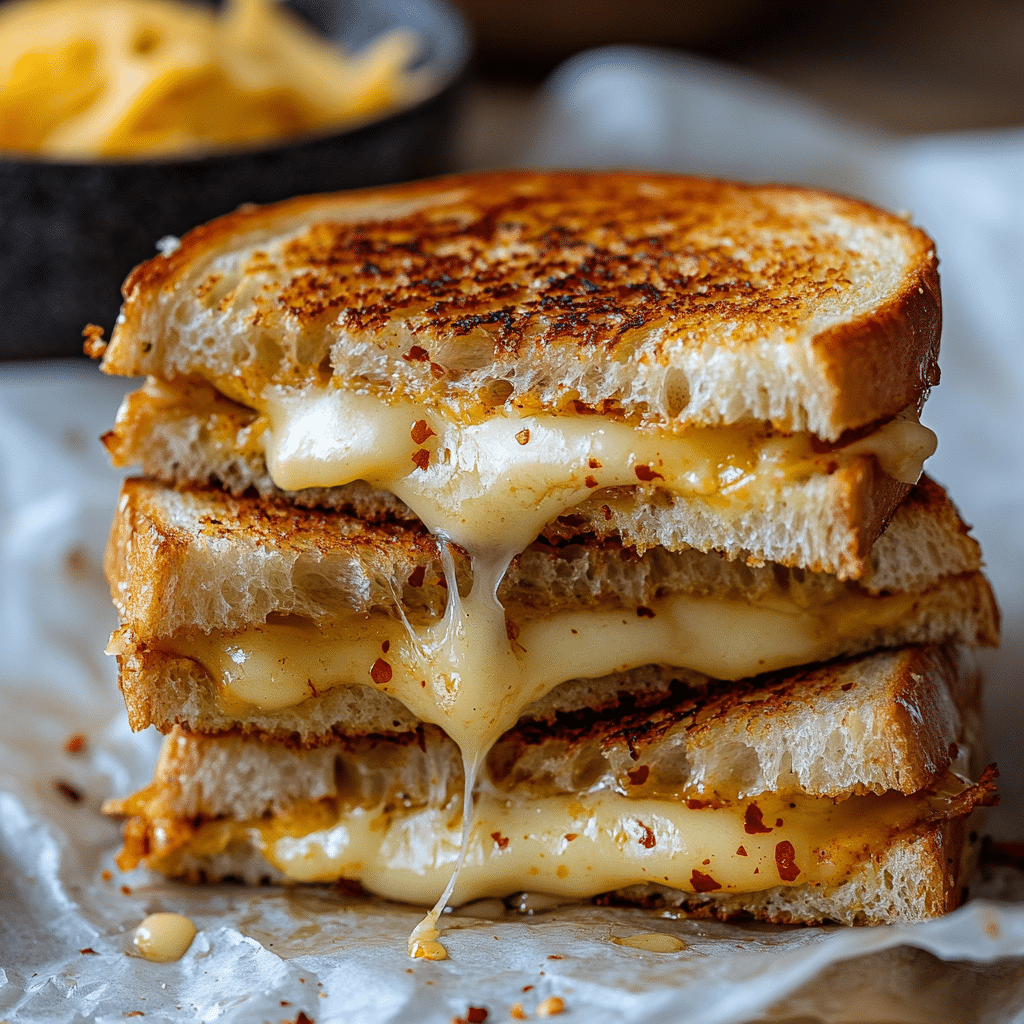 Goat Cheese Grilled Cheese with Honey & Spice