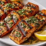 Marinated Salmon with Garlic and Herbs