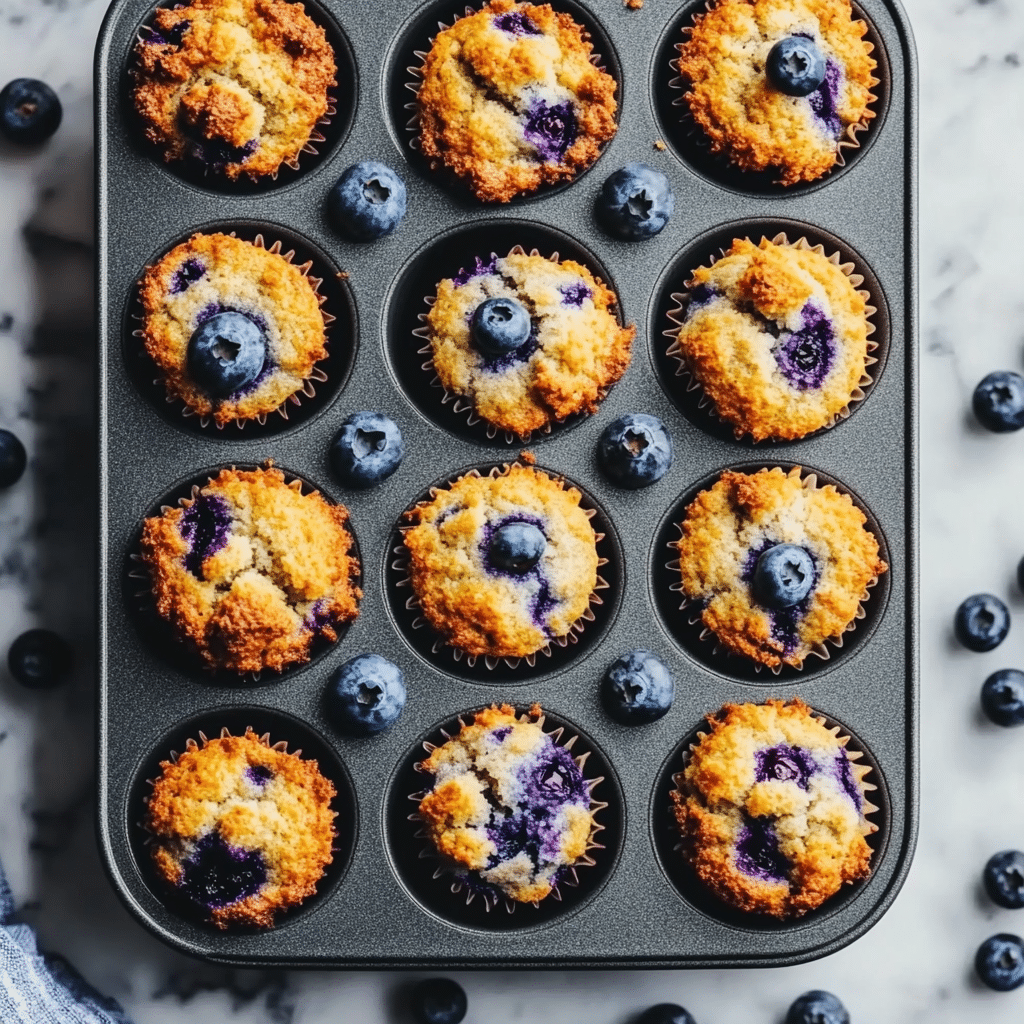 Healthy Blueberry Oatmeal Muffins