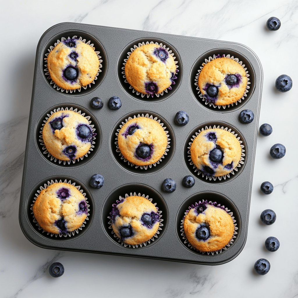 Healthy Blueberry Oatmeal Muffins
