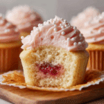 Rhubarb Honey Cupcakes