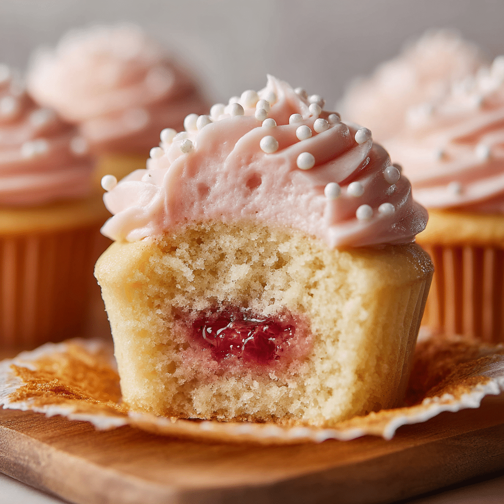 Rhubarb Honey Cupcakes