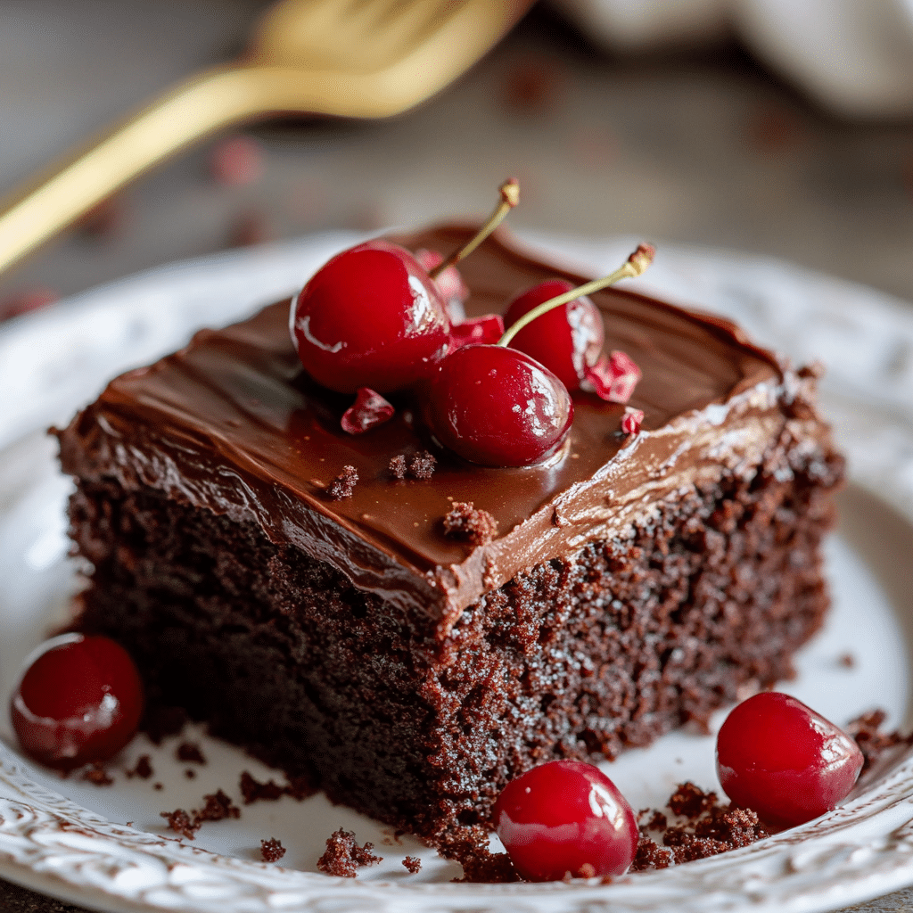 Triple Chocolate Cherry Cake