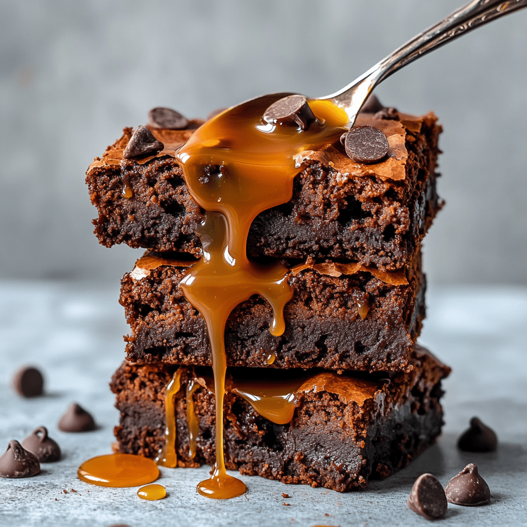 Caramel Chocolate Chip Brownies