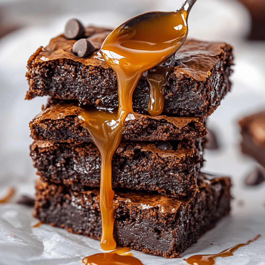 Caramel Chocolate Chip Brownies