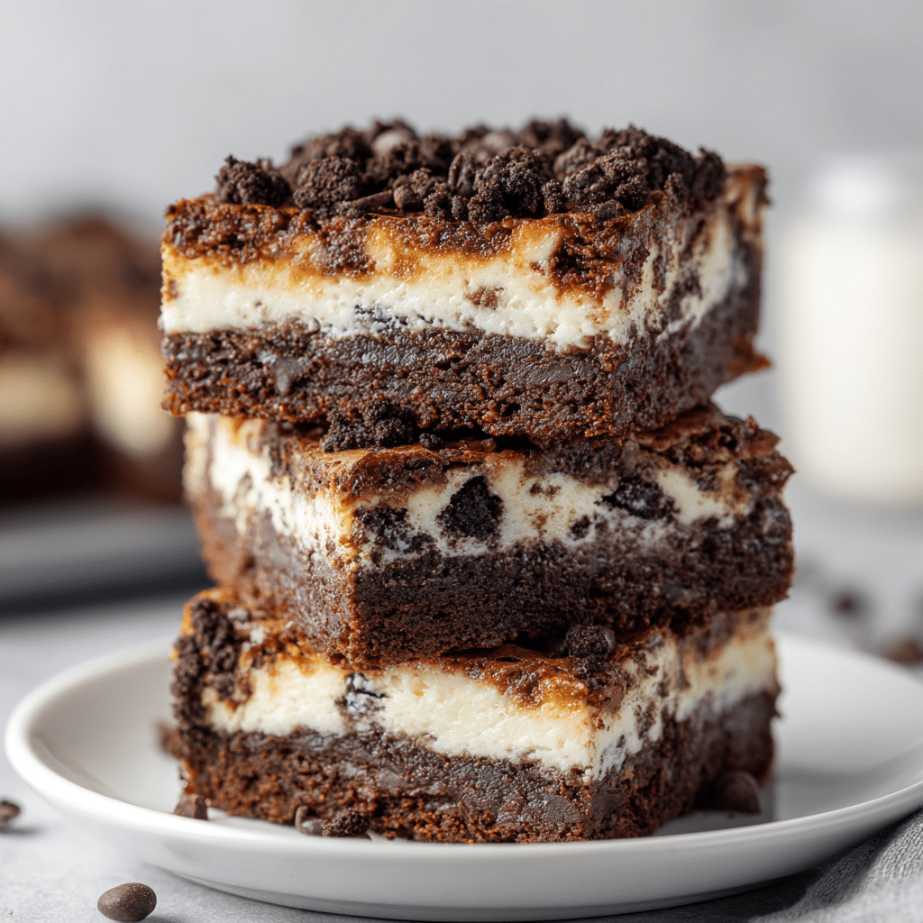 Loaded Cream Cheese Oreo Brownies
