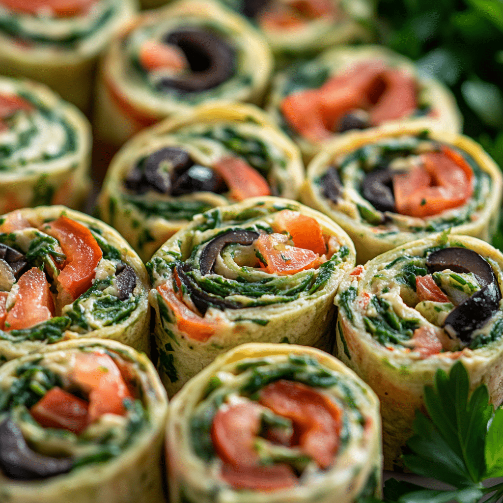 Greek Salad Pinwheels