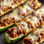 Chicken Parmesan Stuffed Zucchini Boats