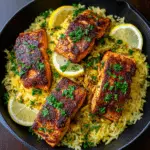 Healthy One Pot Salmon and Rice (35-Minutes)