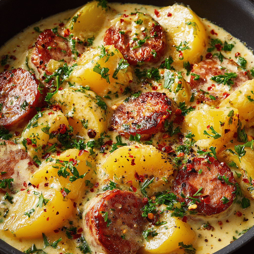One Pot Creamy Sausage and Potato Soup