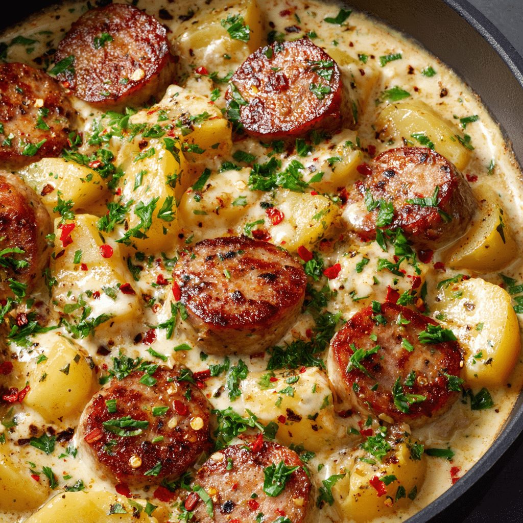One Pot Creamy Sausage and Potato Soup
