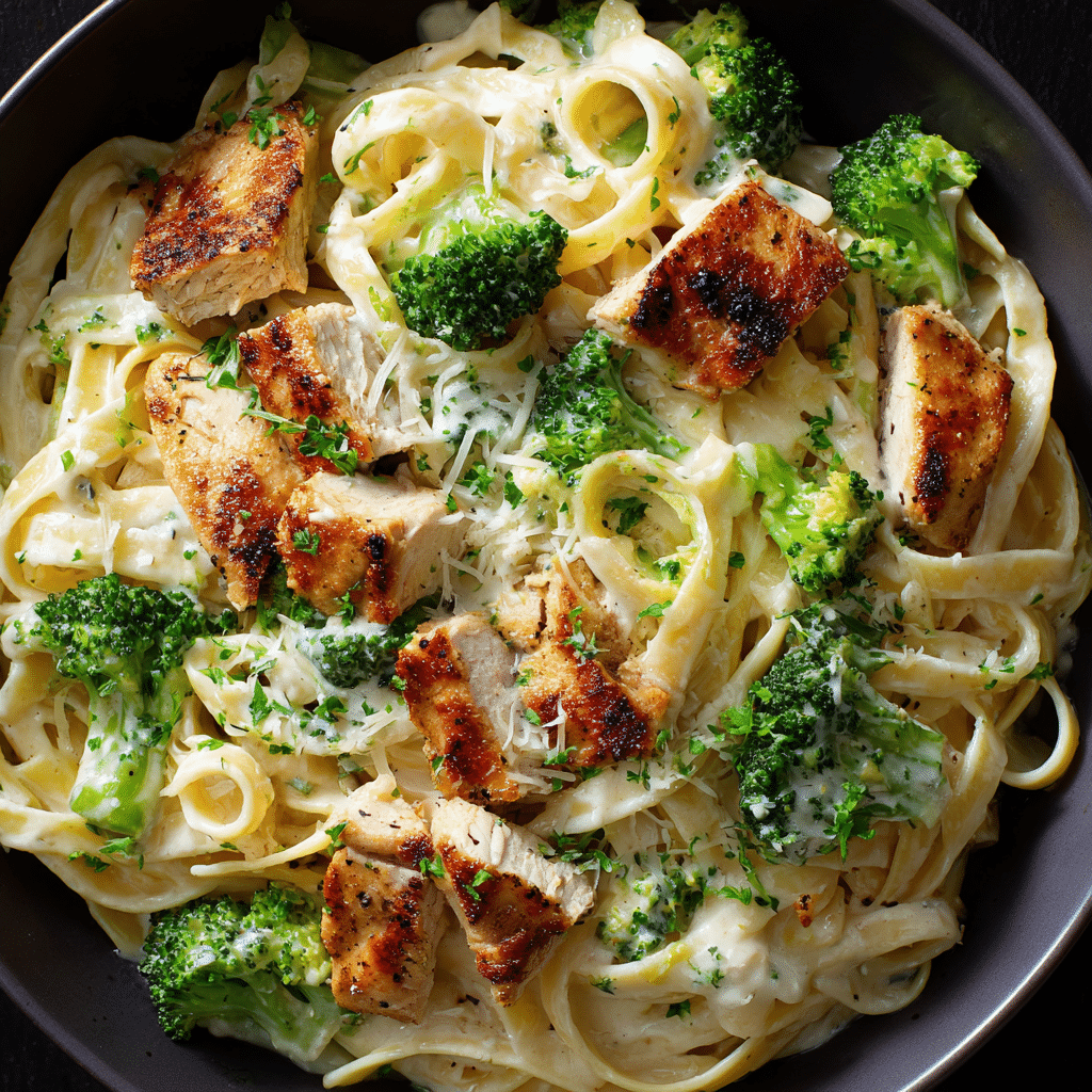 One Pot Chicken Broccoli Alfredo (Easy & Creamy)