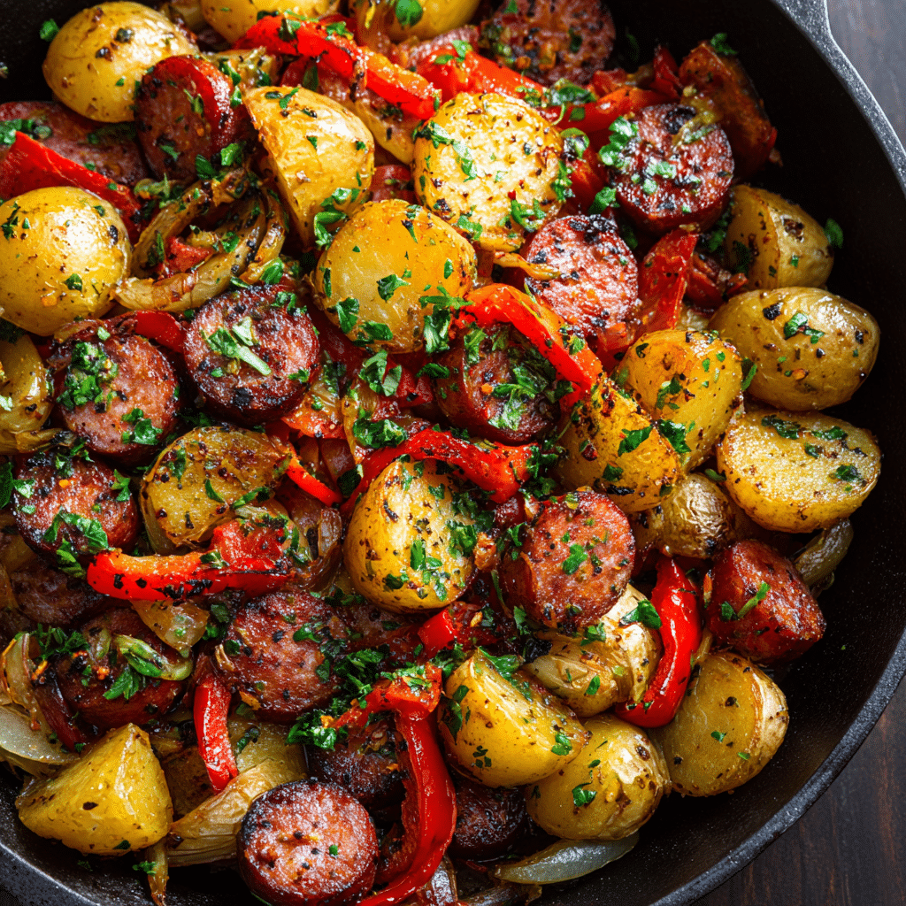 Smoked Sausage and Potatoes Skillet (30-Minutes)