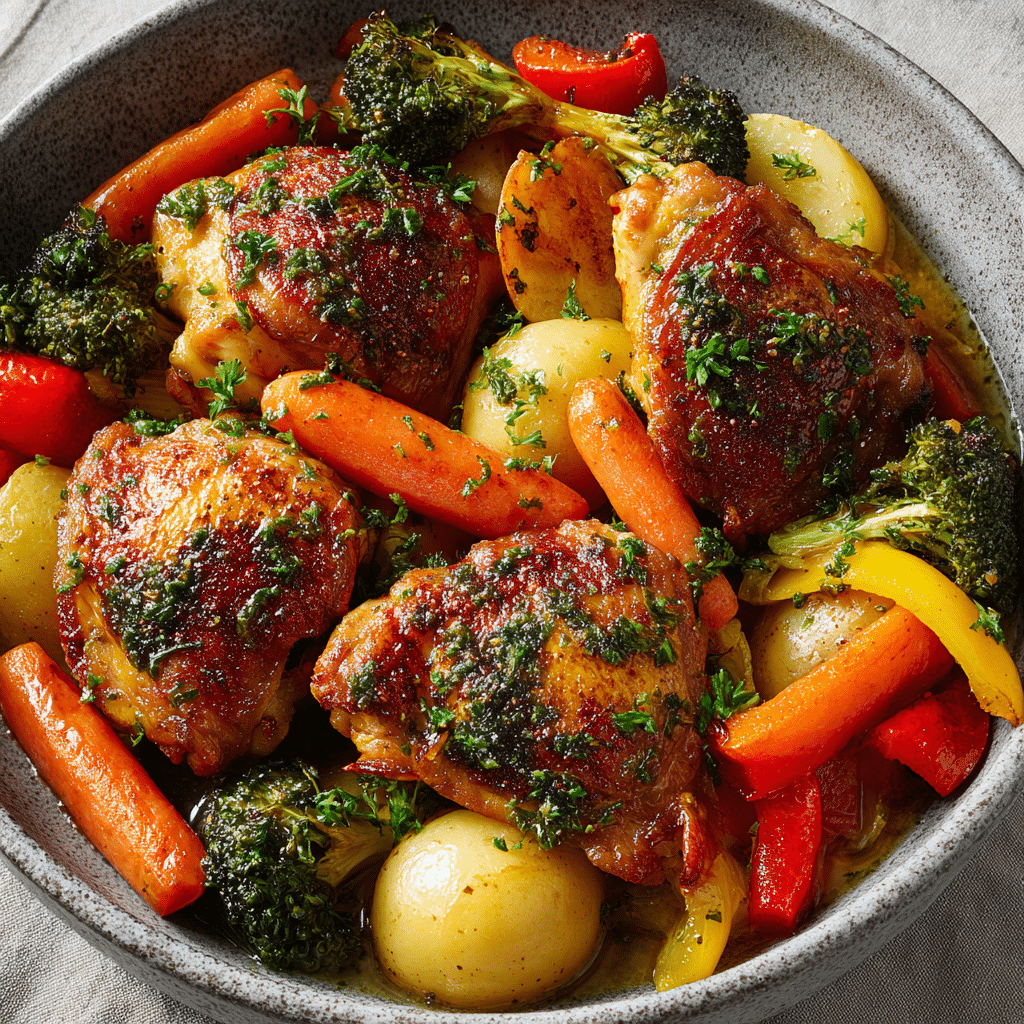 Roasted Garlic Chicken and Vegetables