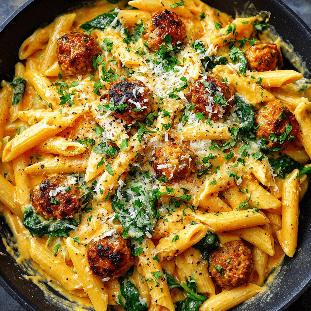 One Pot Creamy Cajun Sausage Pasta (30-Minutes)