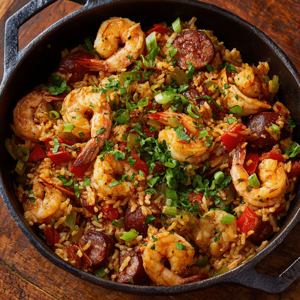 One Pot Shrimp and Sausage Jambalaya