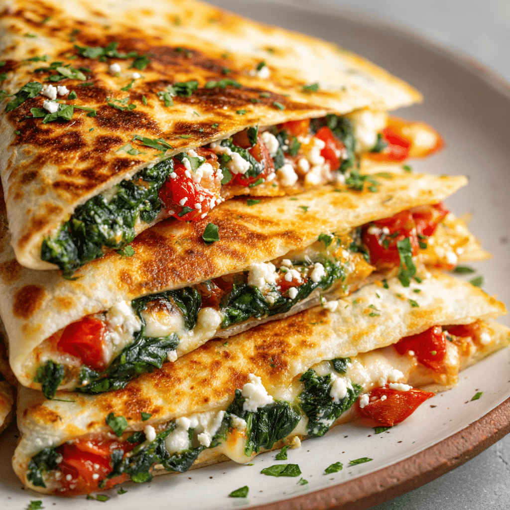 Spinach and Feta Quesadillas (Quick & Healthy)