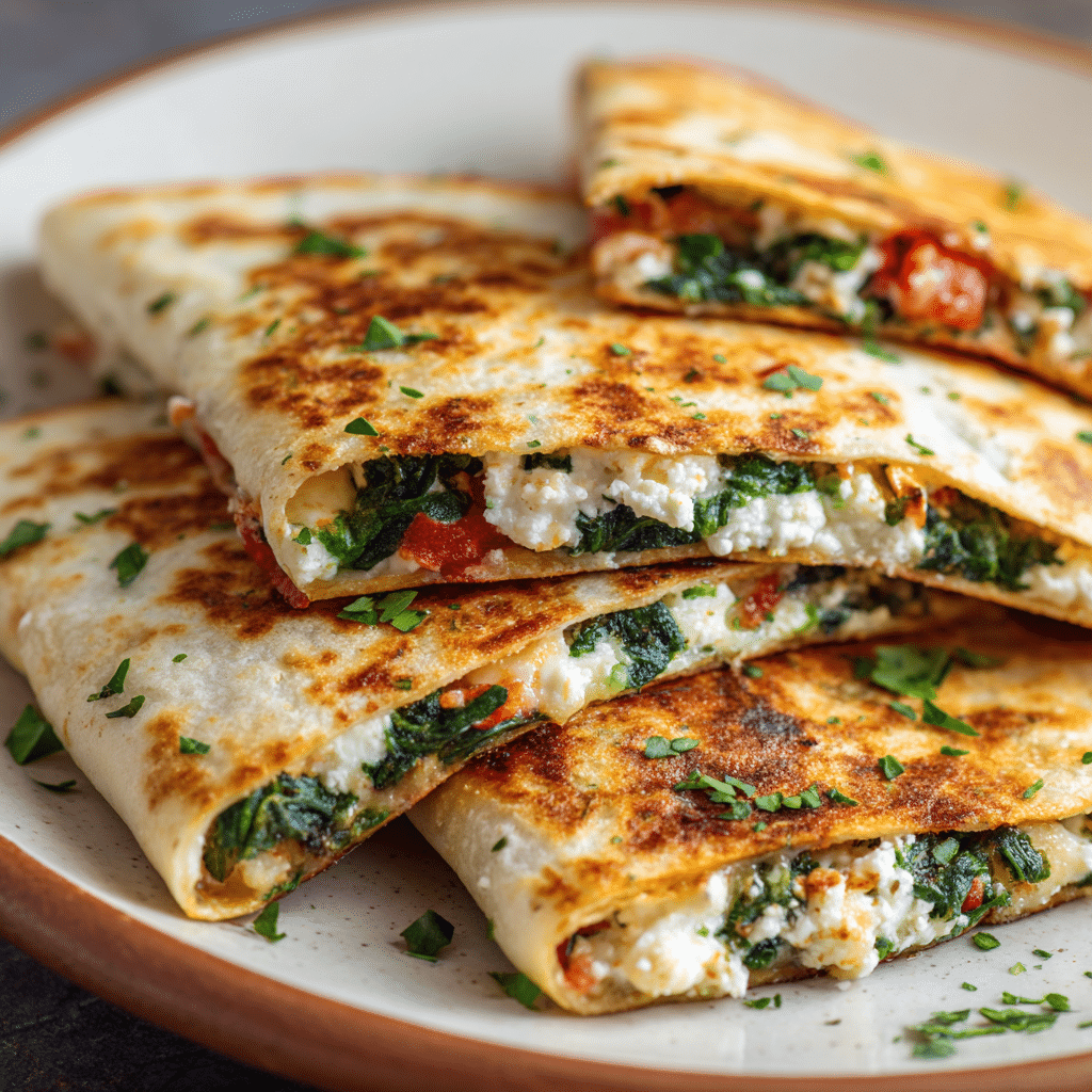 Spinach and Feta Quesadillas (Quick & Healthy)