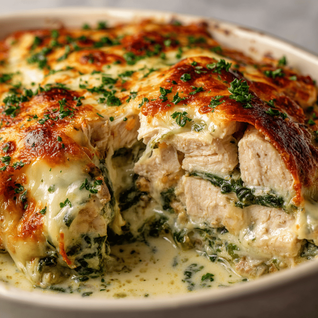 Creamy Chicken and Spinach Casserole