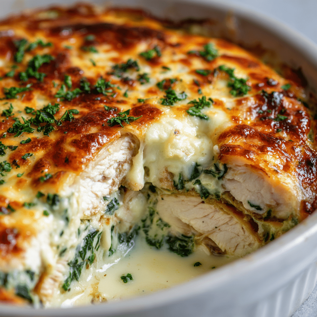 Creamy Chicken and Spinach Casserole