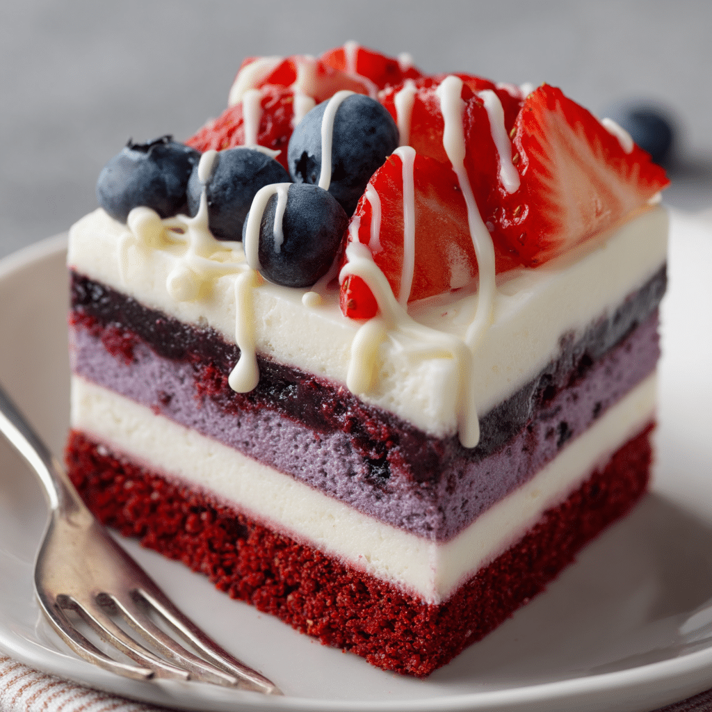 No Bake Summer Berry Lasagna