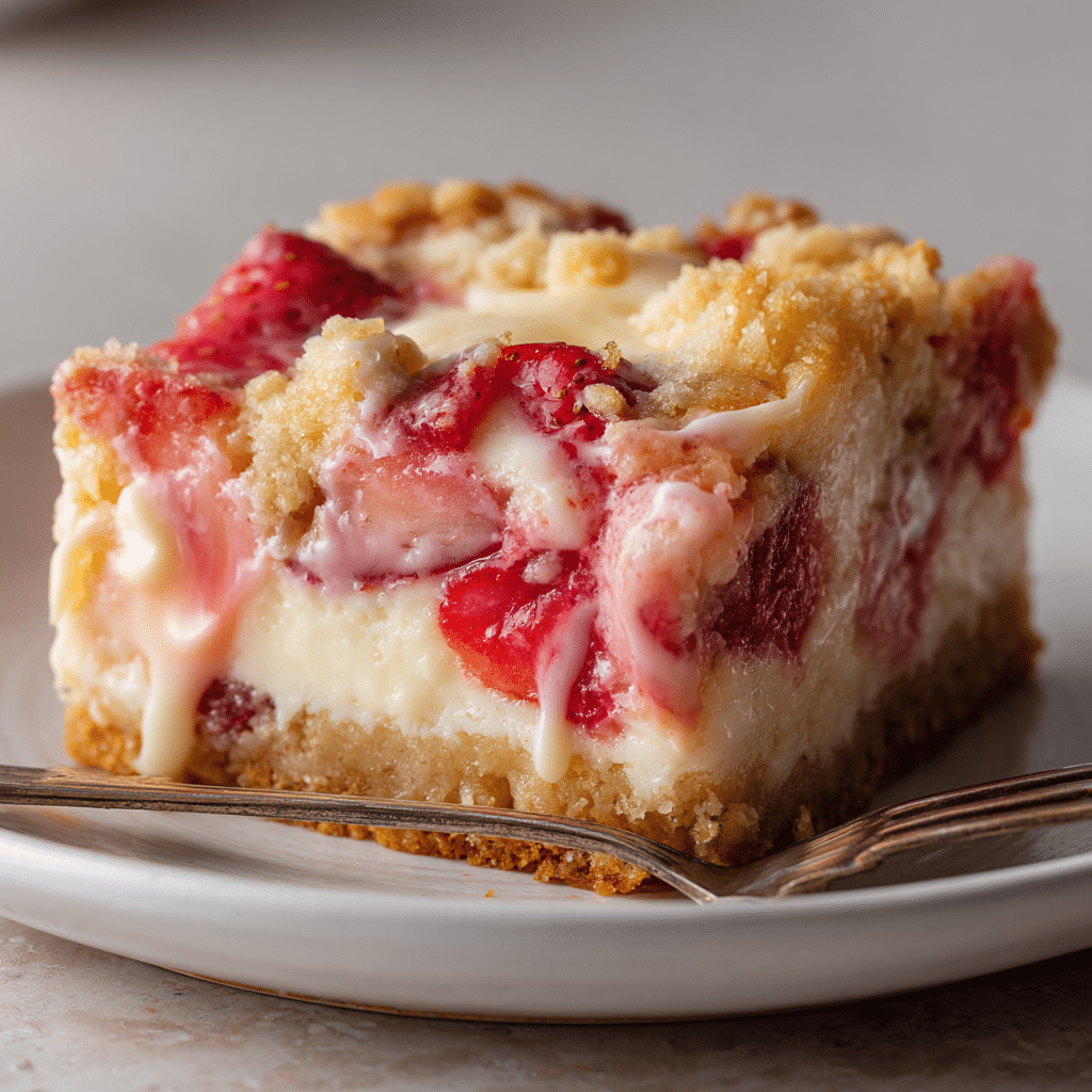 Strawberry Rhubarb Custard Dessert