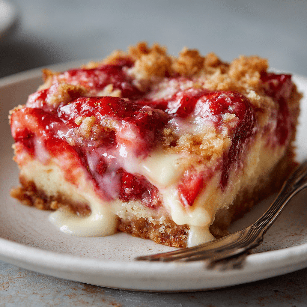 Strawberry Rhubarb Custard Dessert