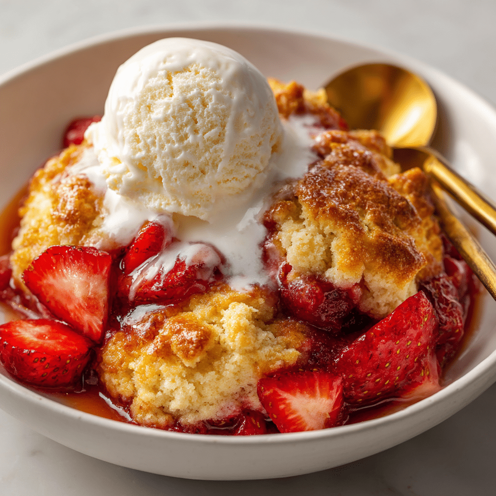Strawberry Rhubarb Cobbler