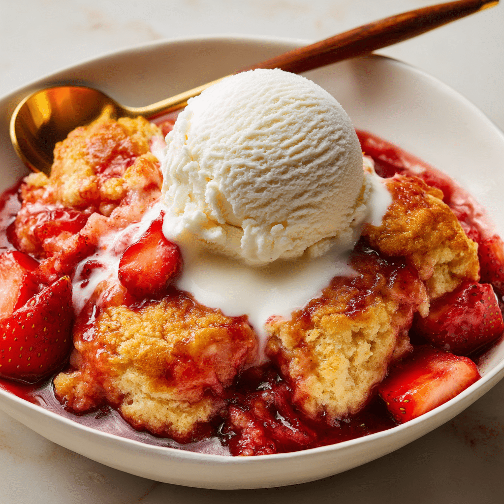 Strawberry Rhubarb Cobbler