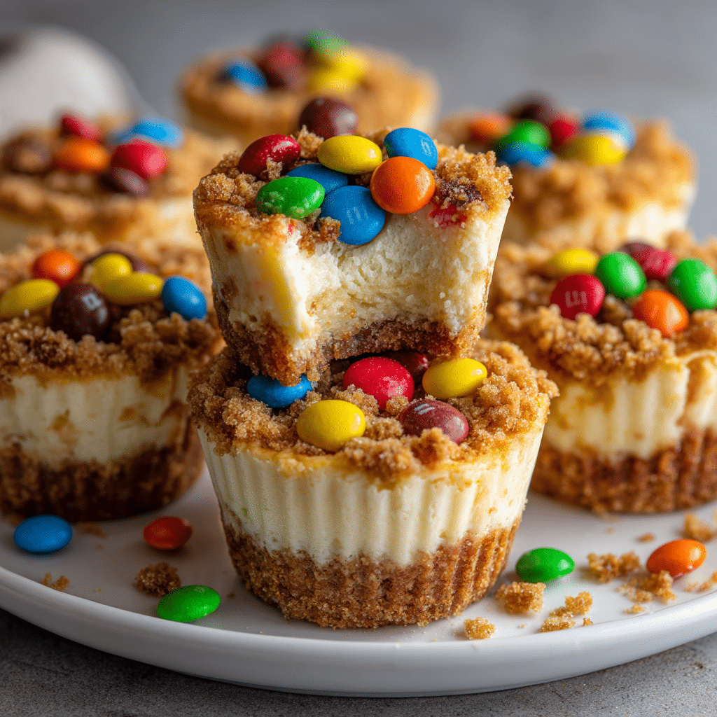 Mini Monster Cookie Cheesecakes