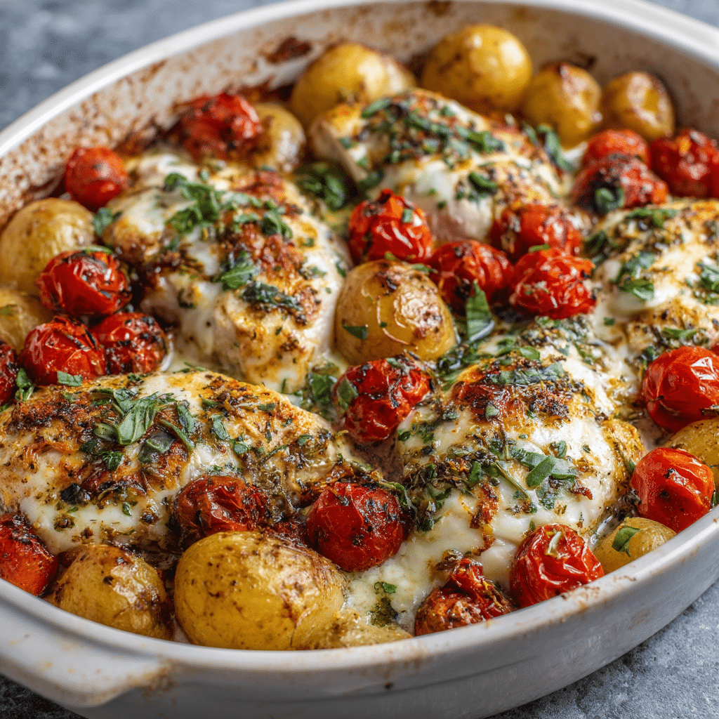 Caprese Chicken and Potatoes