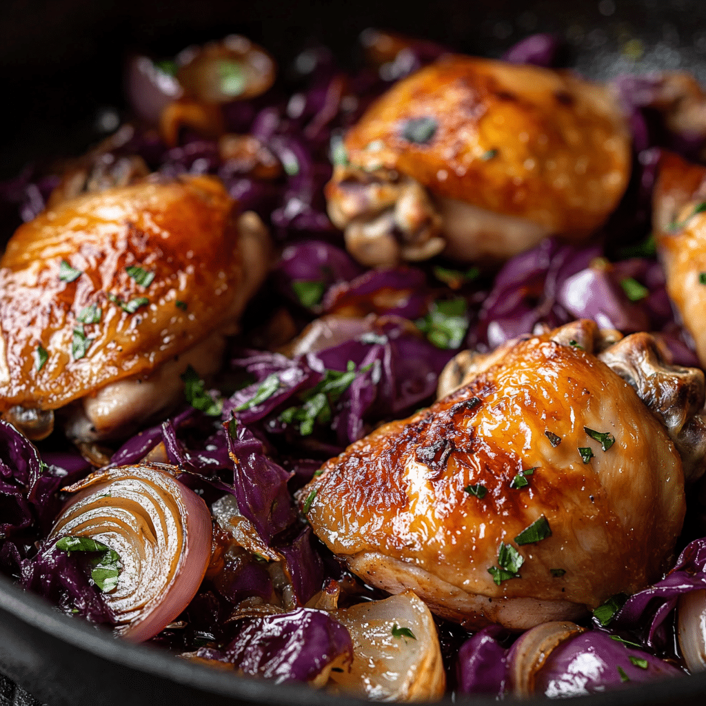 Oktoberfest Chicken and Red Cabbage
