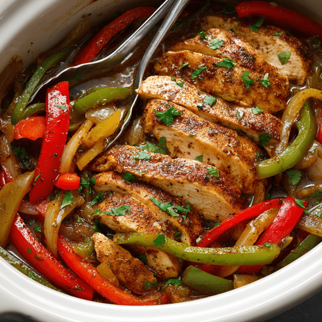 Slow Cooker Chicken Fajitas