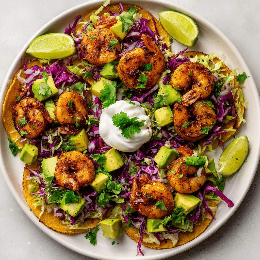 Shrimp Avocado Tostadas