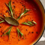 Creamy Roasted Tomato Soup with Basil