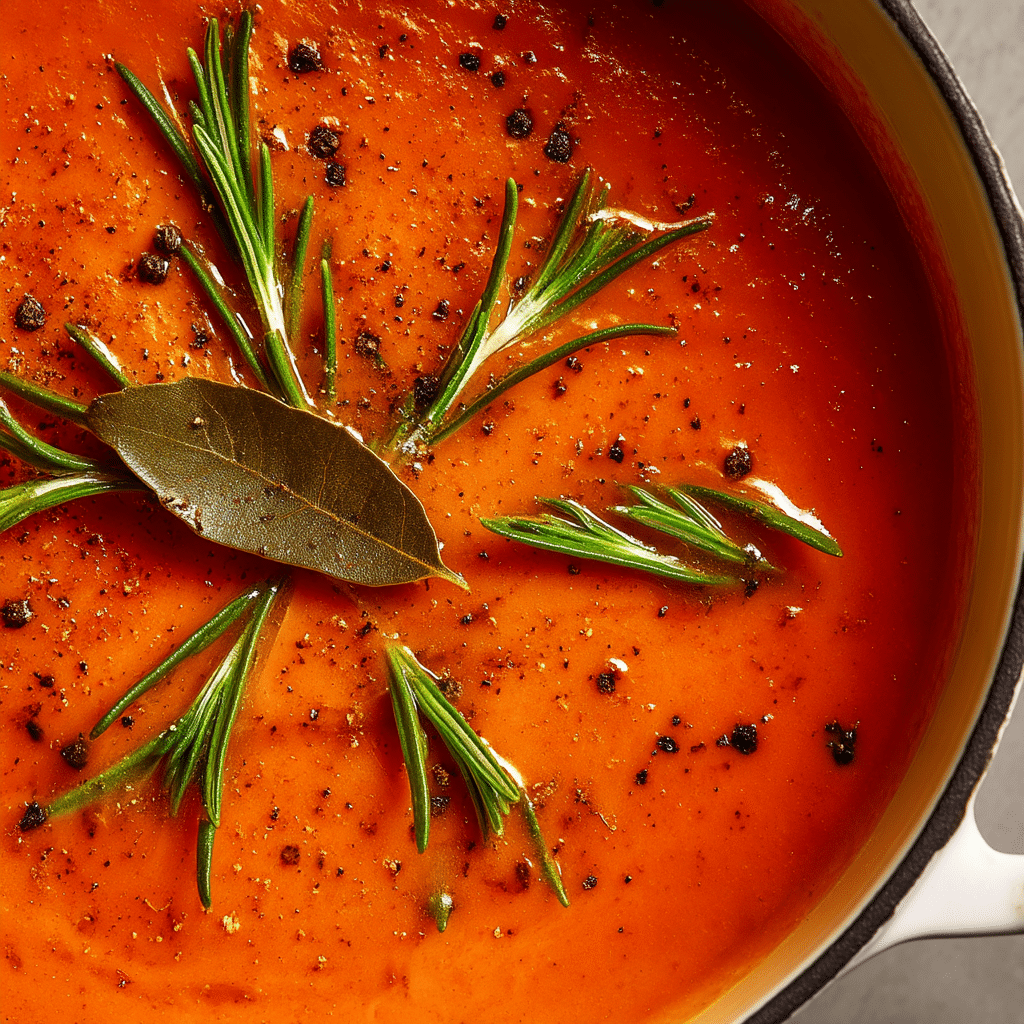 Creamy Roasted Tomato Soup with Basil