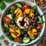 Grilled Peach and Burrata Salad with Balsamic