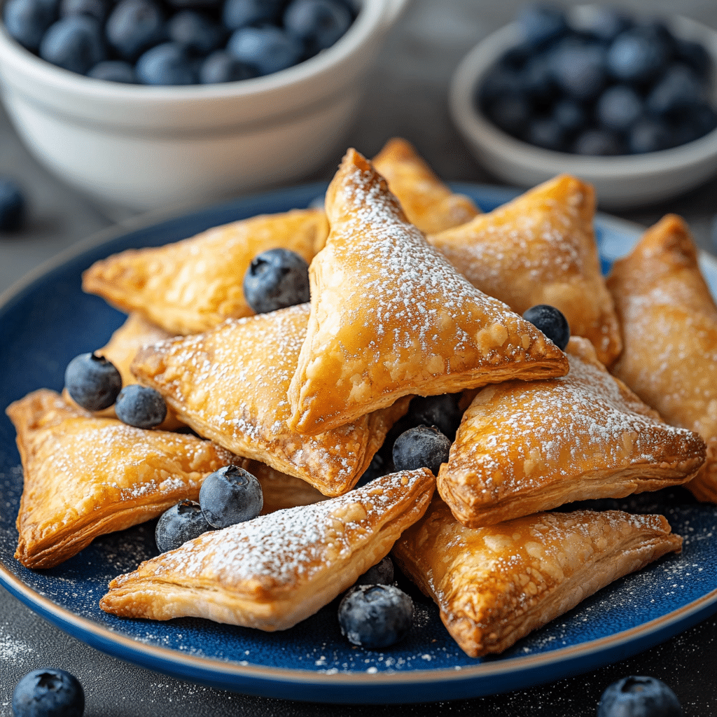 Air Fryer Blueberry Cheesecake Wontons