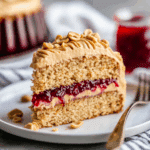 Peanut Butter and Jelly Poke Cake