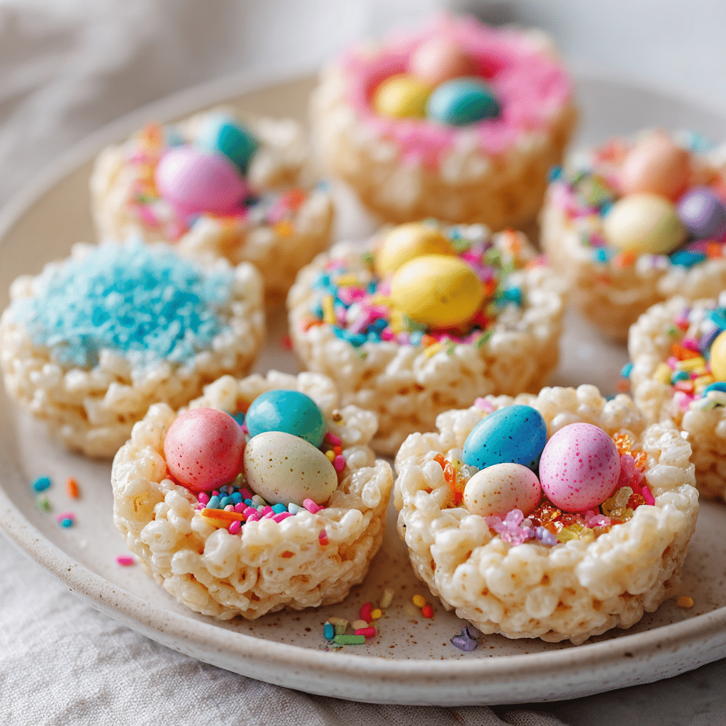 Easter Rice Krispie & Chocolate Mini Egg Nests