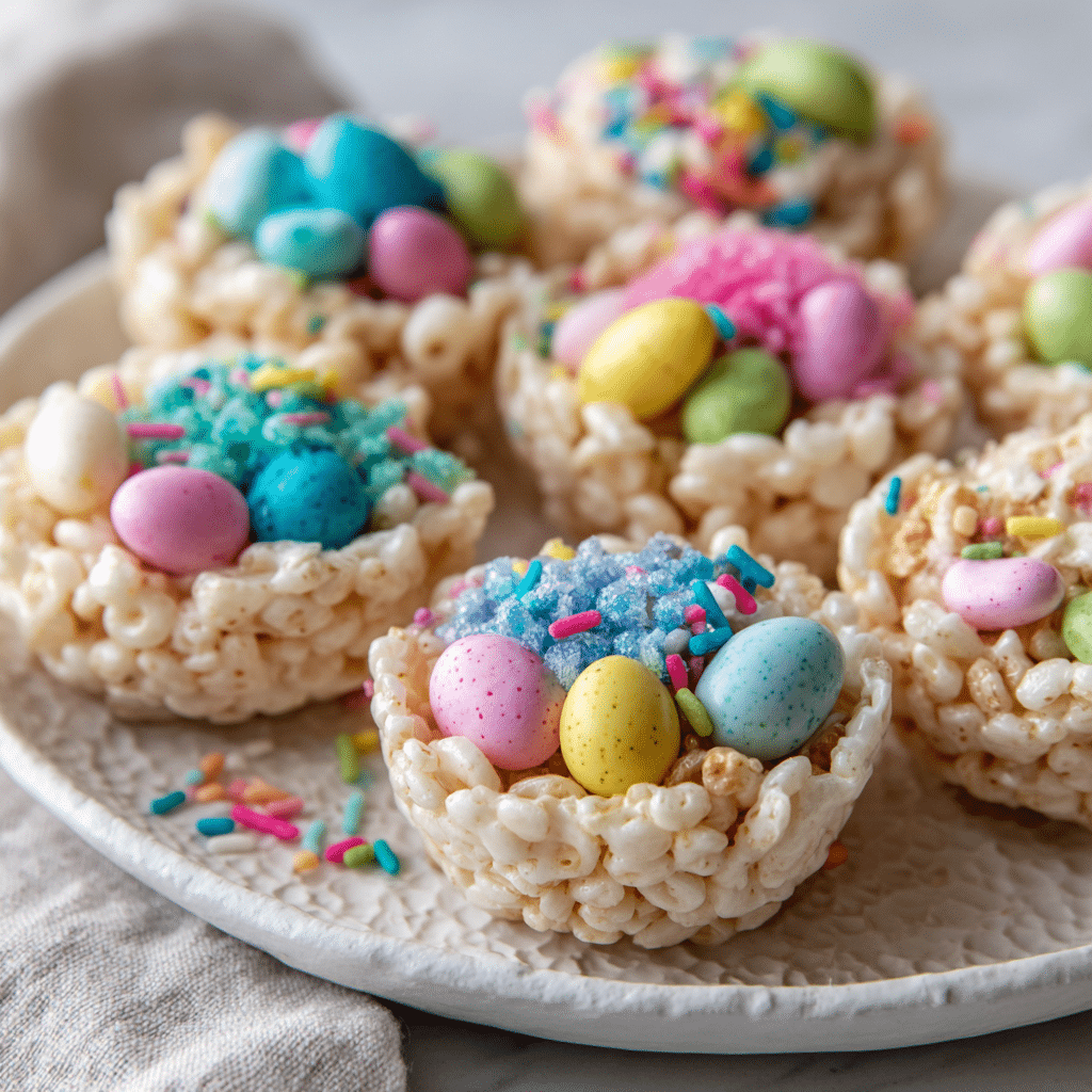 Easter Rice Krispie & Chocolate Mini Egg Nests