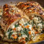 Spinach Cream Cheese Stuffed Chicken (Gluten-Free, Low Carb, Keto)